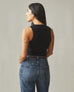 Women's Luxe Rib Tank - Black